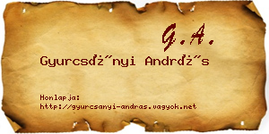 Gyurcsányi András névjegykártya