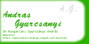 andras gyurcsanyi business card