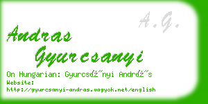 andras gyurcsanyi business card